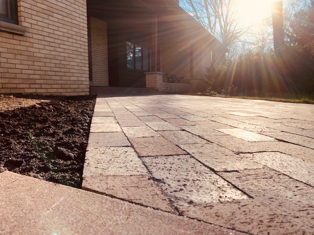 Brick paver walkway 