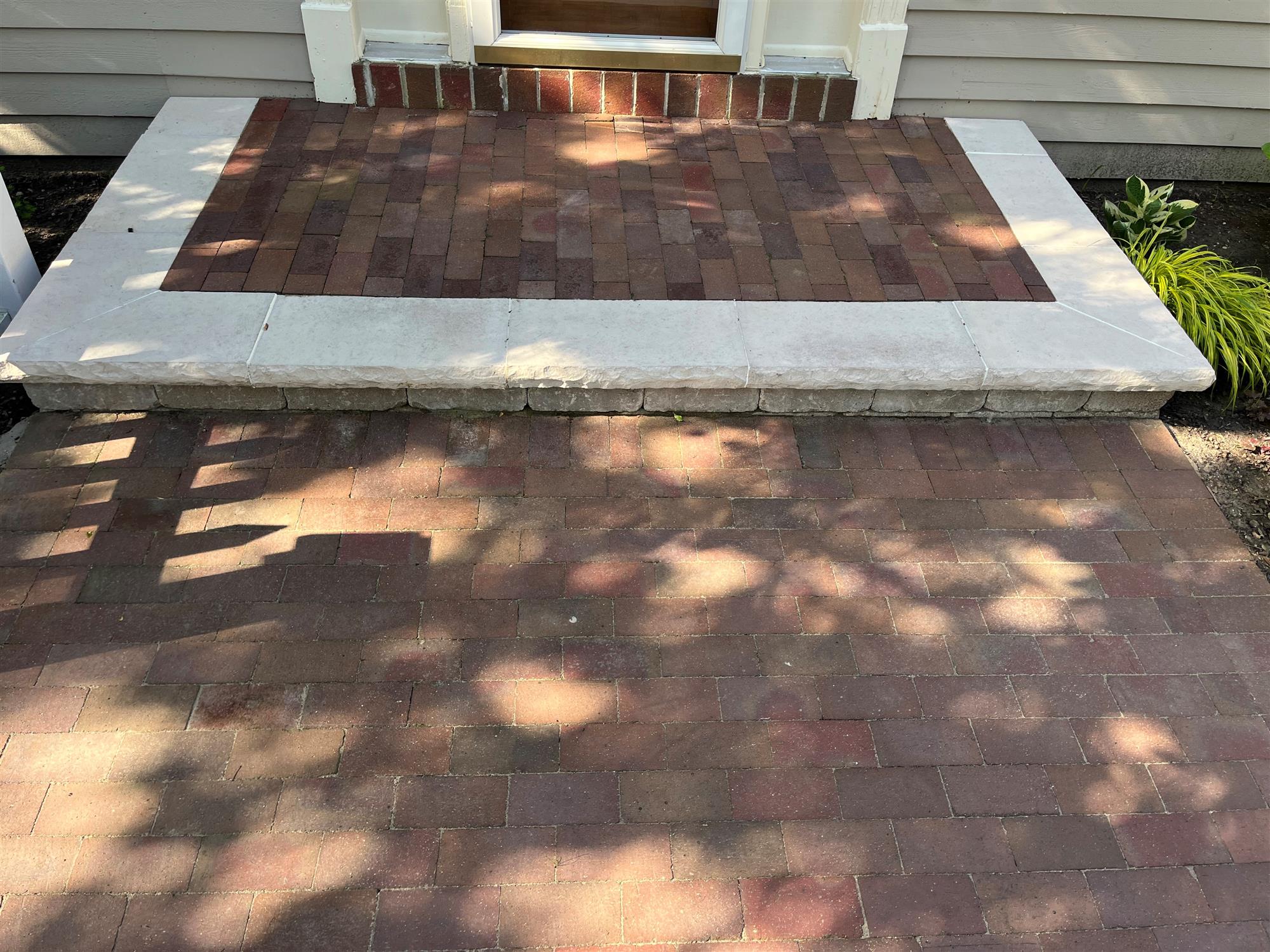 Elegant Brick-Laid Step to the House