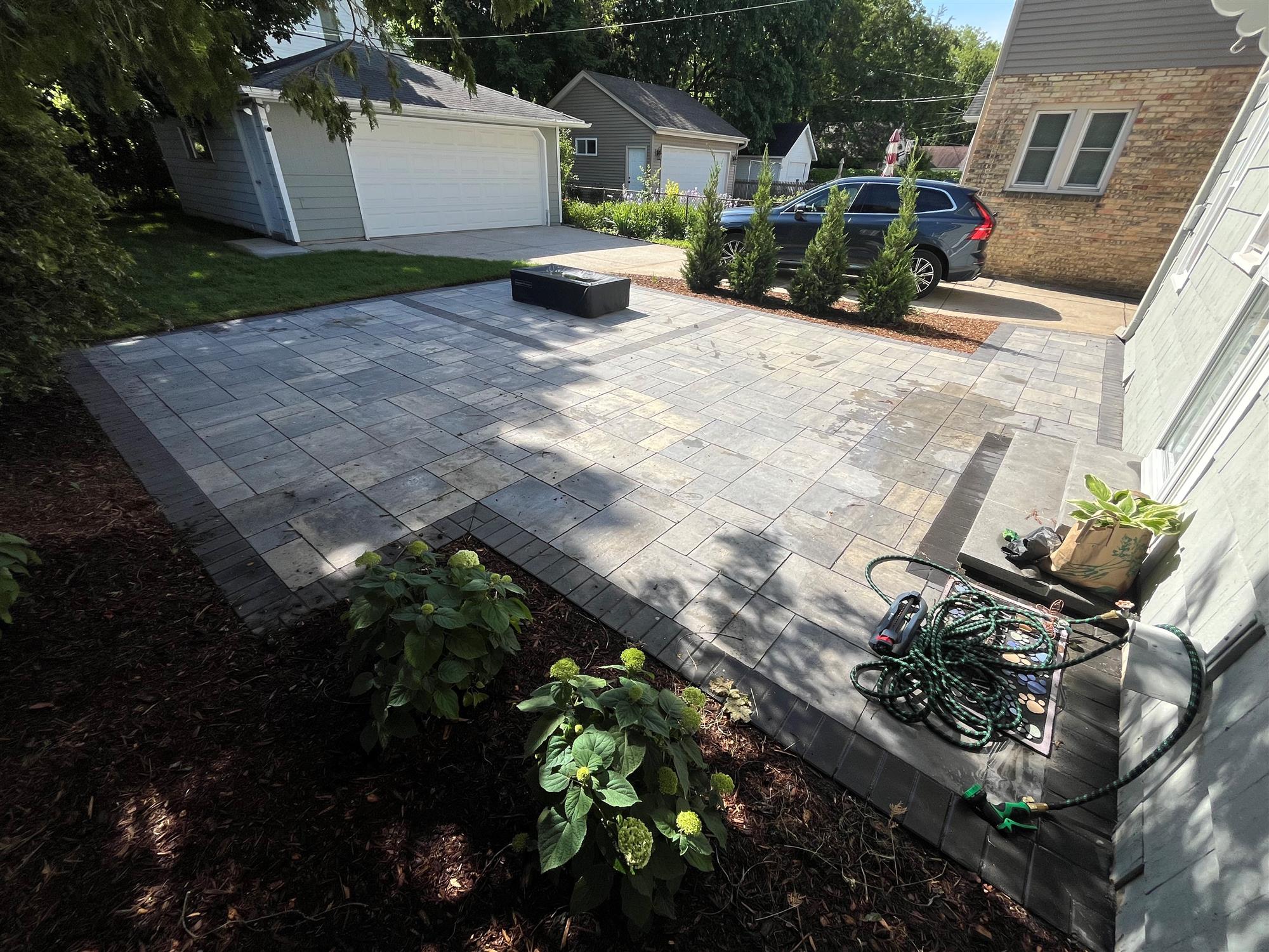 Casual Patio with a Firepit