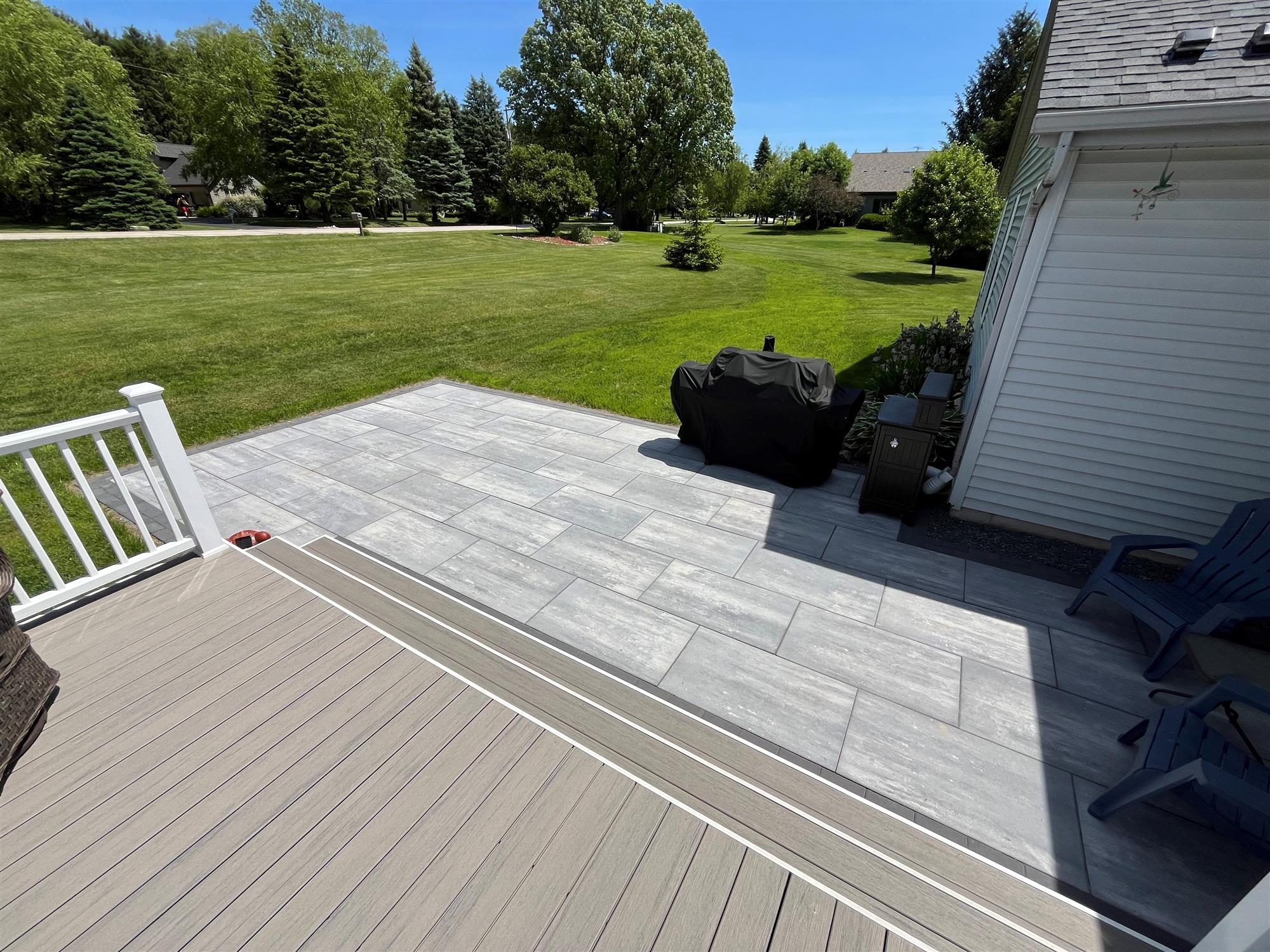 Elevated Deck with a nice backyard view