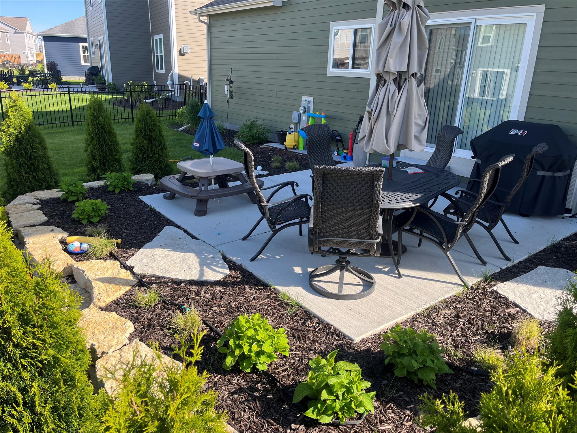 Urban Patio with Modern Furniture