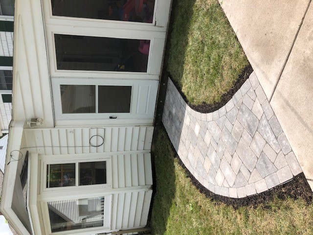 Grey Stone Paver Walkway