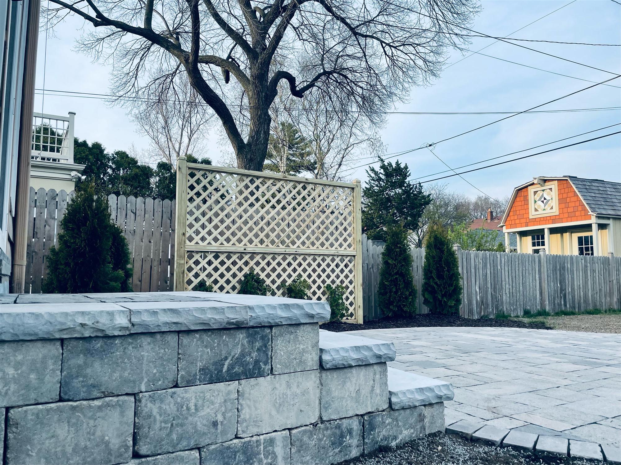 Wisconsin Gray Stone Patio with Stairs