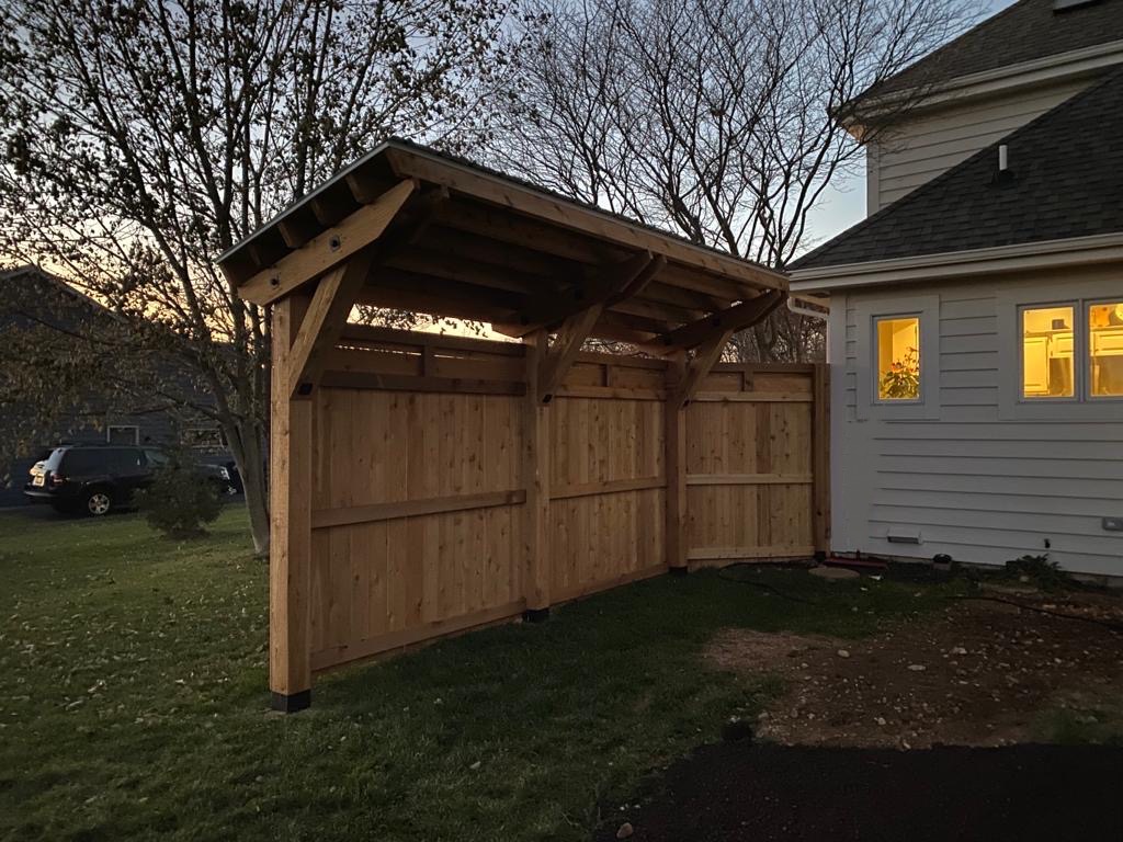 Privacy Fence with a Small Overhang