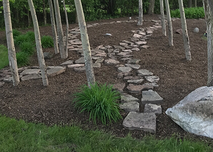 Stone paver path