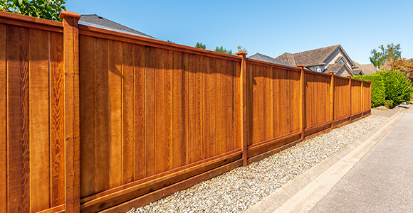 New fence installation with the Landscape design services